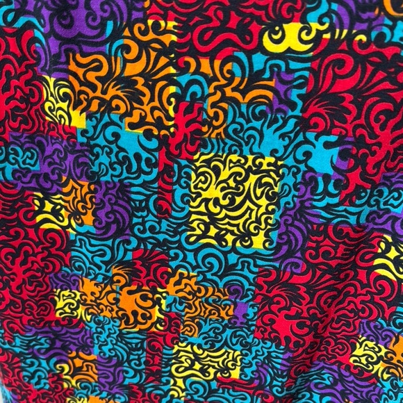 LuLaRoe Red and Yellow Sheath Midi Dress - Picture 3 of 4